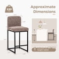 thumbnail image 6 of SUMMIT LIVING 24 inch Bar Stools with Back Set of 4 for Kitchen Dining, Counter Height Chairs, Speckled Brown, 6 of 6