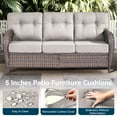 thumbnail image 6 of Unnifurnzi 3 Pieces Outdoor Couch Set-Deep Seating Patio Couch with Outdoor Ottoman Small Patio Furniture Set for Deck Porch Garden Balcony Poolside-Brown/Beige, 6 of 7