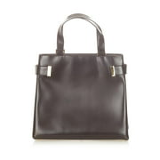 Pre-Owned Gucci Satchel Calf Leather Black