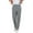 Gray, variant on Straight Sweatpants for Women, Elastic Waist Solid Color Wide Leg Pants, Comfy Casual Pockets Trousers
