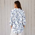 thumbnail image 2 of Women’s Plus Size Printed Button Down Long Sleeve Casual Blouse Shirt, 2 of 5