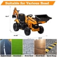 thumbnail image 5 of JCB Excavator Ride On & Bulldozer, 24V Battery Powered Construction Vehicles for Kids with Remote Control and Front Loader, Music Player, Backhoe Loader Ride-On Large Digger, 5 of 7
