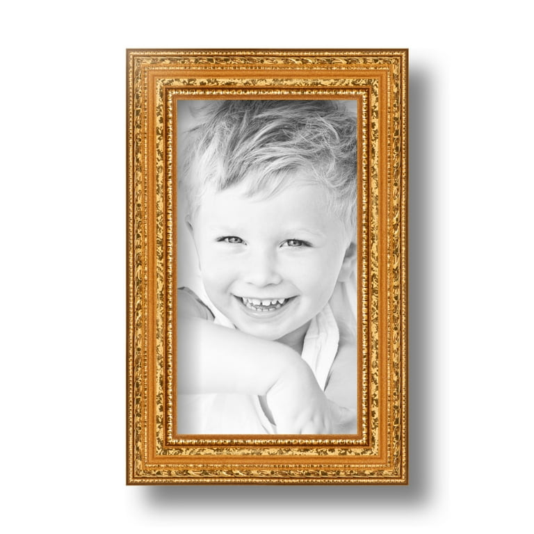 ArtToFrames 4x7 inch Gold Picture Frame, Gold Wood Poster Frame (4317), Size: 4 x 7