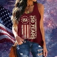 thumbnail image 5 of WAYUTE Womens Tank Tops Independence Day 250th Anniversary Sleeveless Stretchy Graphic Basic Tees 4th of July Trendy Summer Holiday, 5 of 5