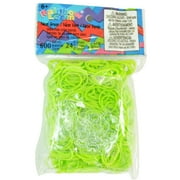 Rainbow Loom Neon Green Rubber Bands with 24 C-Clips (600 Count)