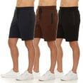 thumbnail image 5 of PURE CHAMP Mens 3 Pk French Terry Cotton Casual Gym Shorts for Men Athletic Workout Training Sweat Shorts with Zipper Pocket, 5 of 7