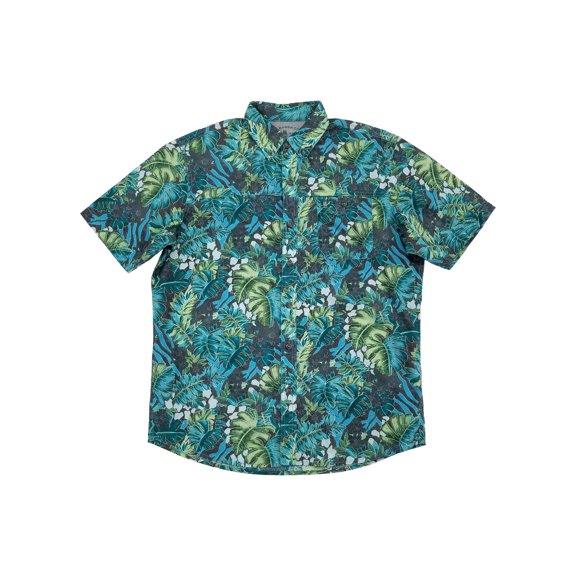 G.H. Bass & Co. Mens Everglade Green Untucked Button-Down Shirt Medium