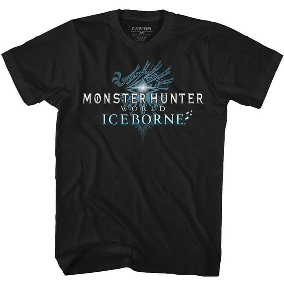 Monster Hunter Iceborn Logo Black Adult T-Shirt