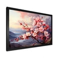 thumbnail image 3 of Designart "Sunset Amid Apple Blossom" Apple Blossom Picture Framed Wall Art Living Room, 3 of 5