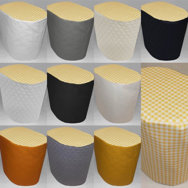 Quilted Yellow & White Checked Gingham Cover Compatible with Keurig