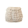 thumbnail image 4 of Penkiiy Women Ruffled Bloomer Shorts Y2K Cute Lace Ruffle Shorts Elastic Waist Fairy Mesh Layered Micro Shorts S White, 4 of 5
