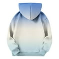 thumbnail image 3 of Children's Color Block Hoodie Sweatshirts Kids Winter Print Casual Sports Pullover Tops Girls Boys Long Sleeve Hooded Sweatshirt, 3 of 4