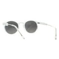 thumbnail image 3 of Round Keyhole Clear Frame Sunglasses Unisex Hipster Fashion Silver Mirror UV 400, 3 of 4