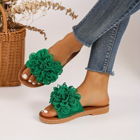 

Flat Slide Sandals Lightweight Open Toe Slip On Shoes Women‘s Fashion Summer Shoes