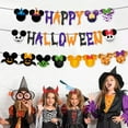 thumbnail image 4 of Wowhub Pre-Strung Glitter Happy Halloween Banner for  Mouse Halloween Decorations -No DIY Required, Cartoon Mouse Themed Backdrop Supplies, 4 of 7