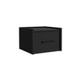 thumbnail image 7 of Pemberly Row Floating Nightstand Engineered Wood Handy Drawer Black, 7 of 7