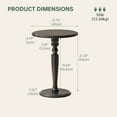 thumbnail image 2 of 100% Solid Oak Round Pedestal Side Table for Living Rooms, Small Drink Tables for Small Spaces, Tall End Table for Bedroom, Corners, and Nursery (Black, 15.75" D x 21.26" H), 2 of 10