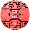 thumbnail image 1 of Ahgly Company Indoor Round Abstract Red Modern Area Rugs, 8' Round, 1 of 4