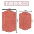 thumbnail image 2 of Home Weavers Waterford Collection 100% Cotton Non-Slip Bathroom Rug Set Machine Washable Bathroom Rug-17"x24", Bath Rug- 21"x34", Coral Color 2 Piece Bath Rug set, 2 of 8