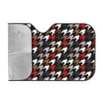 thumbnail image 2 of Kdxio Houndstooth Green Red Print Windshield Sun Shade, Foldable Sun Blocker for Car,Truck,SUV Automotive Interior Sun Protection,Reflective Shade for Front Windshield(Small), 2 of 7