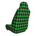 thumbnail image 3 of Picia Buffalo Plaid Green Black Print Waterproof Sweating Car Seat Cover for Post Gym Workout, Running, Beach and Hiking, Universal Fit Anti-Slip Bucket Seat Protector, 3 of 5
