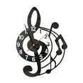 thumbnail image 3 of deevoka Wall Clock Musical Note Design Acrylic Silent for Office Bedroom Living Room Black, 3 of 9