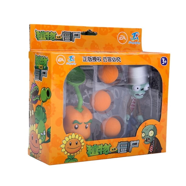 Grupo Anime Plants vs Zombie 2 Figura de acción Goma suave Modelo completo Muñecas Puede disparar Plants Bullet Reino Unido Juego de lucha 10pcs por juego zhangyuxiang LED