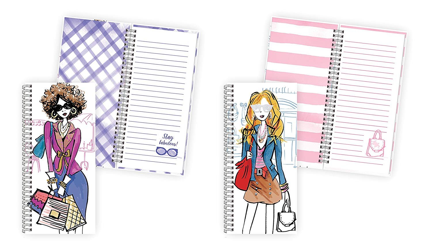 Tall Hardback Notebook Set Spiral Bound (2 Notepads Total) 8.25" x 3.75