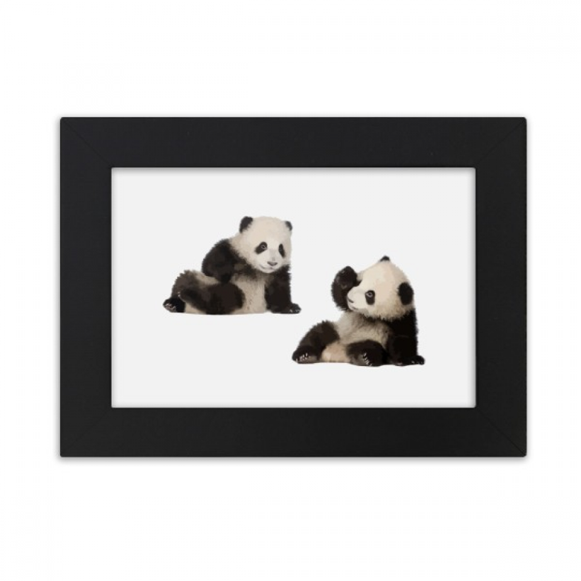 Playing Partner Panda Accompanied Desktop Photo Frame Ornaments Picture Art Painting