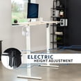thumbnail image 2 of VIVO Electric 55" x 24" Sit Stand Desk, Light Wood Table Top, White Frame, 2 of 8