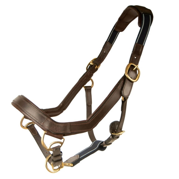 Rambo Micklem Leather Halter Large Brown