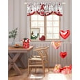 thumbnail image 3 of Valentine's Day Tie Up Valances Curtain, Gnome Couple Adjustable Rod Pocket Short Window Treatment Tie Up Curtains Valances for Kitchen Living Room Bathroom 42x18 Inches, 3 of 9