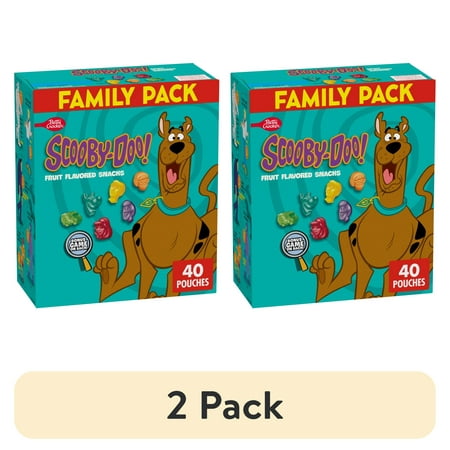 (2 pack) Betty Crocker Scooby-Doo! Fruit Flavored Snacks 40 Count