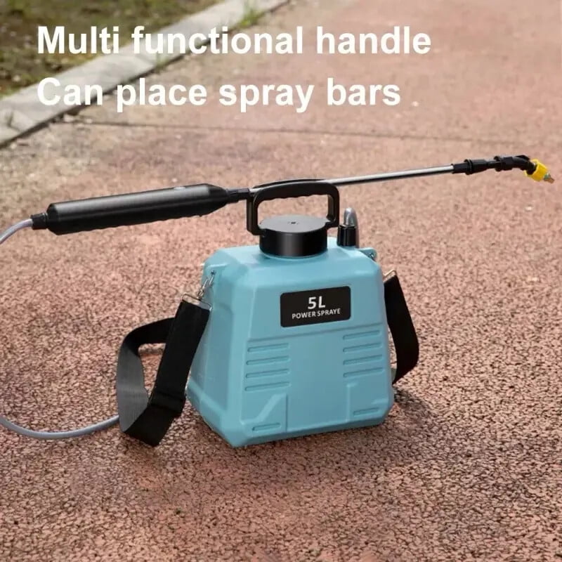 1.3 Gallon Battery-Powered Backpack Sprayer - Electric Garden Sprayer With 3 Nozzles, Adjustable Pressure & Telescopic Wand