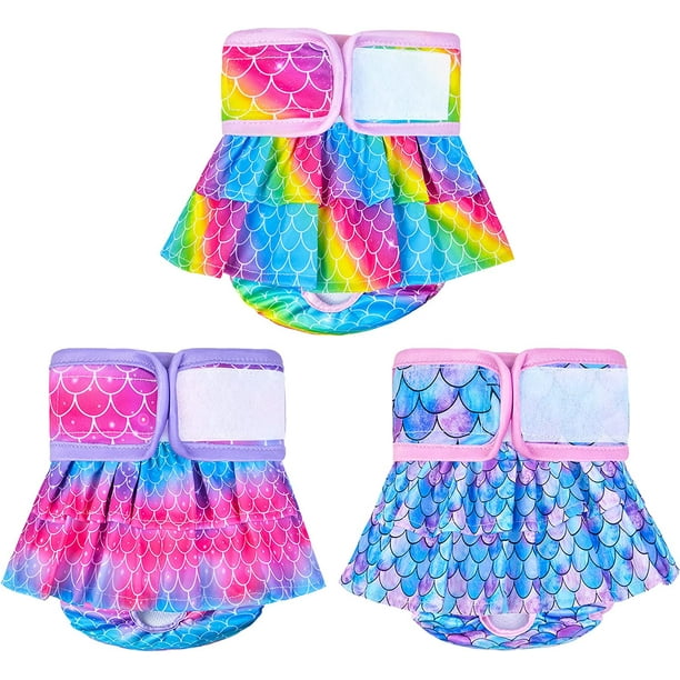 Nidoul Dog Diapers Female (3 Pack), Reusable Doggy Diapers Female