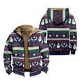 thumbnail image 2 of Christmas Winter Men's Hooded Long Sleeve Pocket Plus Size Sweatshirt Jacket Padded Clothing, 2 of 5