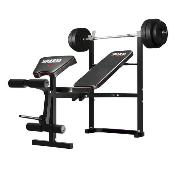 Banco Multifuncional Sparta Fitness Barra Disco 55kg M15