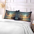 thumbnail image 7 of Sailing Ship Plush Pillowcase, Luxury Soft King Pillow Case for Hair and Skin, Standard Size Pillow Covers with Zipper Closure, 20x26in #509 Home Decor Gifts, 7 of 7