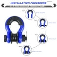 thumbnail image 6 of AMBULL Upgraded Snatch Block, 3/4" D Ring Shackle (2 Pack) 22,000lb Break Strength with Towing Pulley, Heavy Duty Offroad Recovery Accessory for Truck, Tractor, ATV & UTV - Blue, 6 of 6