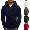 thumbnail image 6 of CENL Men Casual Long Sleeve Zip Up Hoodies Tops Sport Slim Fit Hooded Sweatshirt Coat, 6 of 9