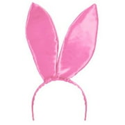 New Sexy Light Pink Satin Bunny Ears Adult Playboy Costume