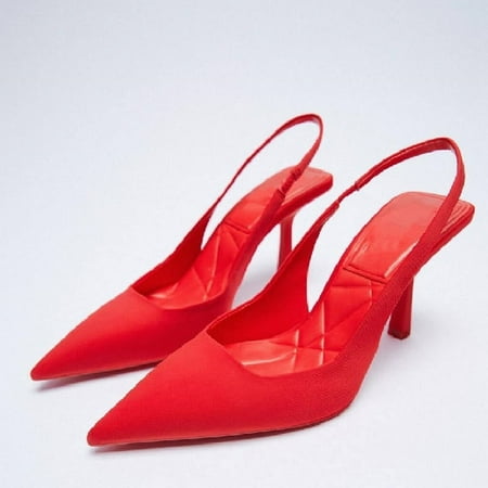 

(Red/Green/Black/Purple) Heel Shoes for Work and Party 2023 Summer new high heels stiletto sandals and slippers pointed shallow mouth shoes for women