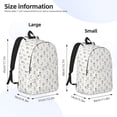 thumbnail image 2 of Easygdp Dancing Dogs Durable Canvas Laptop Backpack,Water-Resistant,Adjustable Shoulder Strap,Large Capacity,Lightweight, Fits 15-17in Laptops for School,Work,Travel-Small, 2 of 5