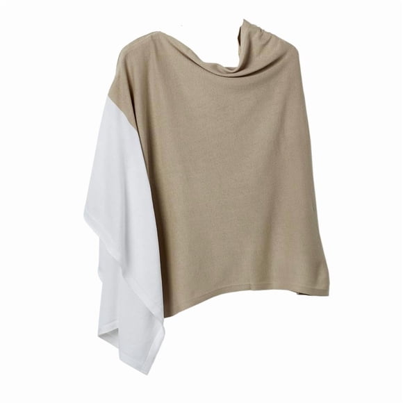 Poncho de Rayas Anchas para Mujer Hadley Wren en Color Rosa
