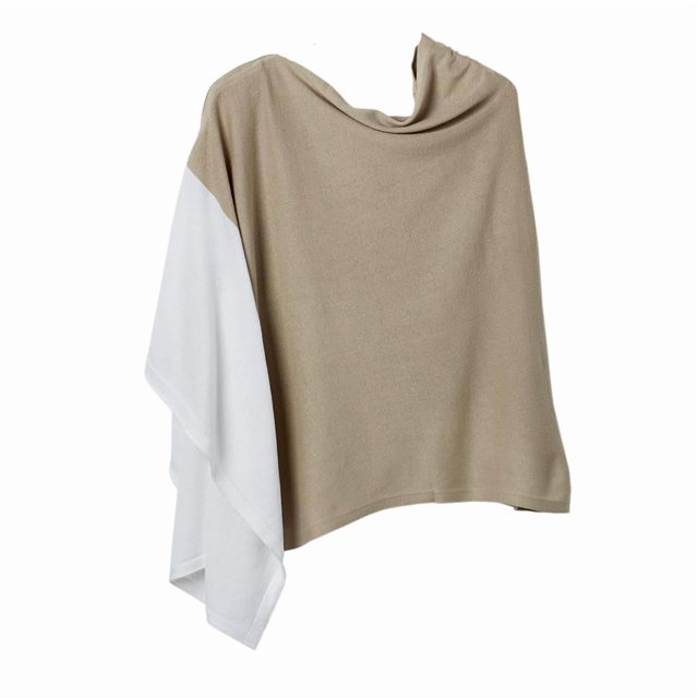 Poncho de Rayas Anchas para Mujer Hadley Wren en Color Rosa