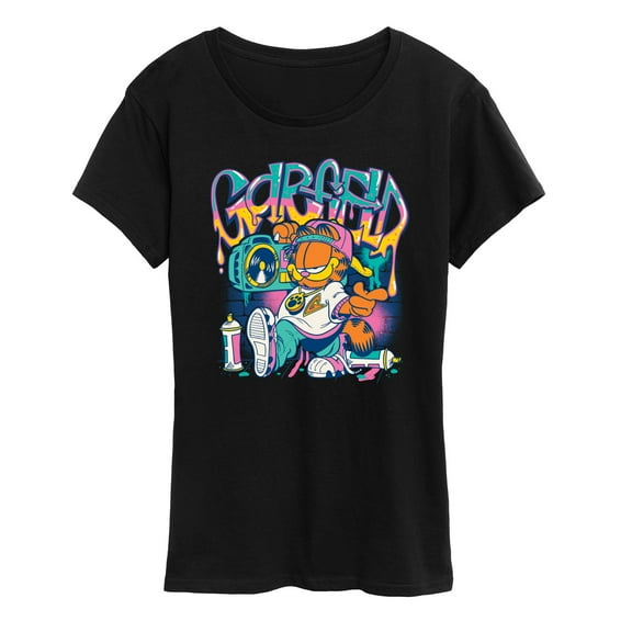 Garfield - Garf Graffiti - Ladies Short Sleeve Graphic T-Shirt