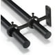 thumbnail image 2 of Juego de 2 soportes para barra de cortina, ganchos dobles para sala de estar, dormitorio, soportes para barra de cortina, negro, 13,8*6,5*2,5 cm TUNC Sencillez, 2 of 3