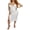 White, variant on Women Bodycon Dress, Sleeveless Tie-up Halterneck Backless Ripped Slit Summer Midi Dress Clubwear