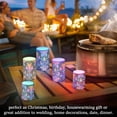 thumbnail image 7 of Floral Flowers Flameless Candles&nbsp;LED Lights Battery Operated Candles with Remote and Timers Flicker Lights Votive Set of 2, 7 of 7