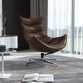 thumbnail image 4 of Bomber Jacket Leather Swivel Cocoon Chair, 4 of 6